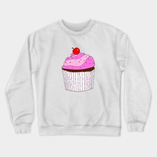 Pink Cupcake With Sprinkles Crewneck Sweatshirt